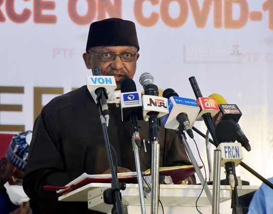 SPEECH BY HON. MINISTER OF HEALTH DR. OSAGIE EHANIRE AT THE MINISTERIAL PRESS BRIEFING ON COVID-19